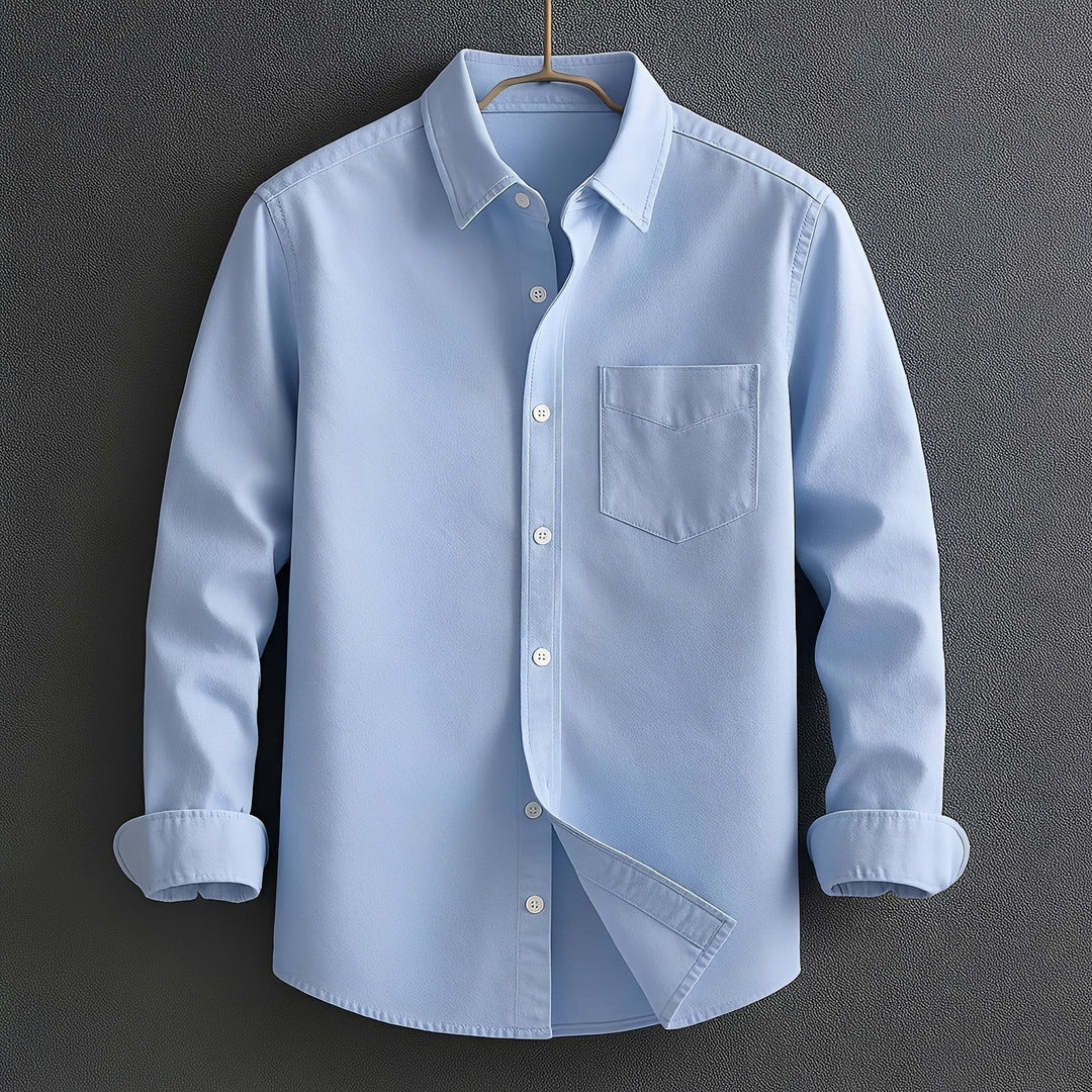 Comfortable men's casual shirt for office casual or leisure, blending modern style with versatile everyday wear.