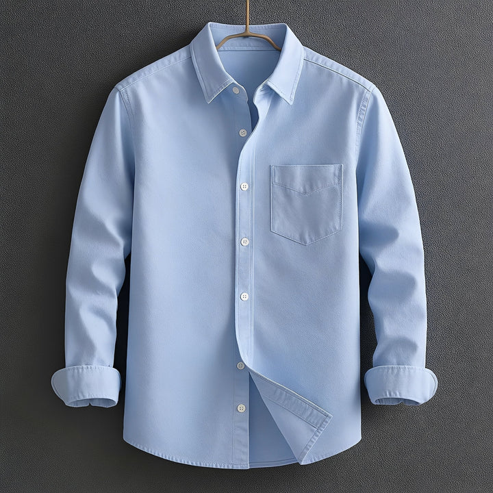 Comfortable men's casual shirt for office casual or leisure, blending modern style with versatile everyday wear.