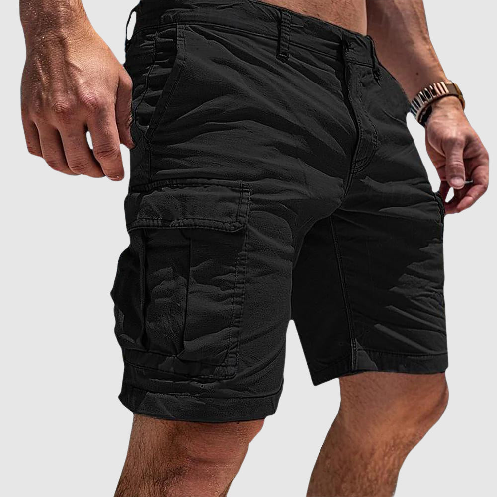 Men's hiking and travel shorts with practical utility pockets, perfect for summer activities & everyday wear.
