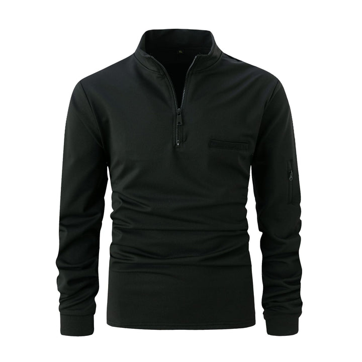 Men's new quarter-zip sweater with a unique chest pocket. A versatile & comfortable long sleeve top for spring.