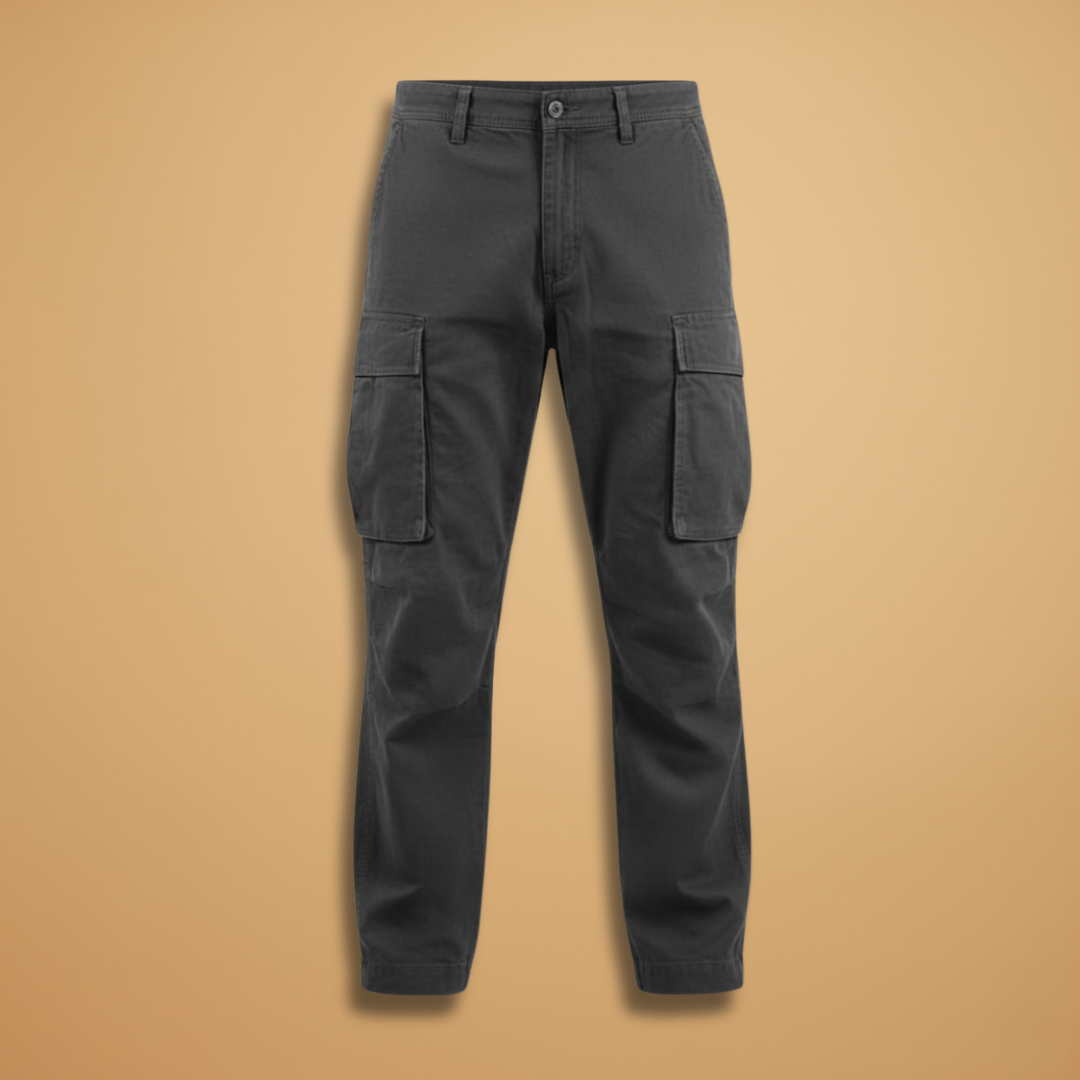 Men's versatile straight leg cargo pants with multiple utility pockets, ideal for casual wear & streetwear.
