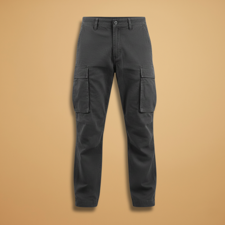 Men's versatile straight leg cargo pants with multiple utility pockets, ideal for casual wear & streetwear.