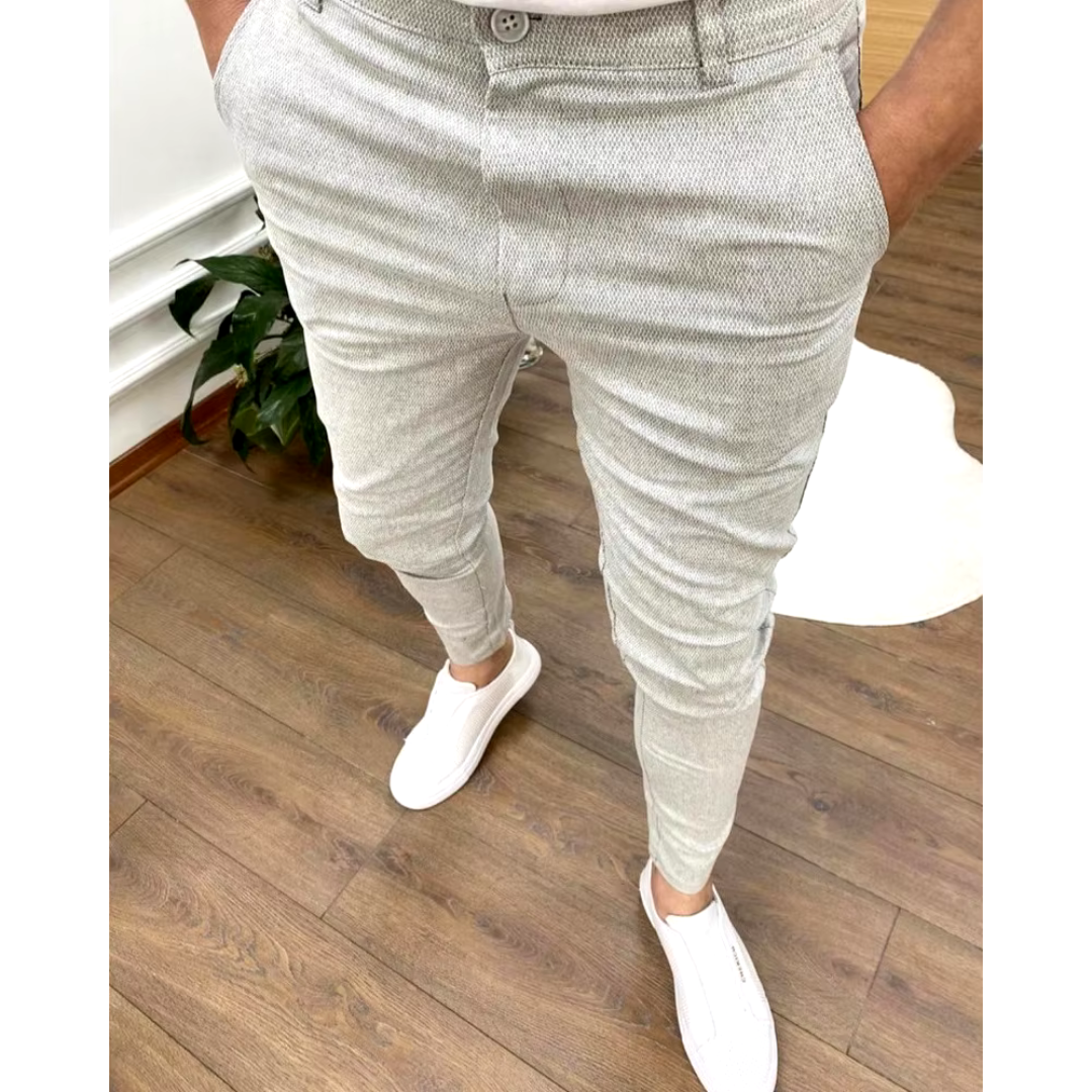 Men's versatile stretch chino trousers, ideal for smart casual or business casual workwear.