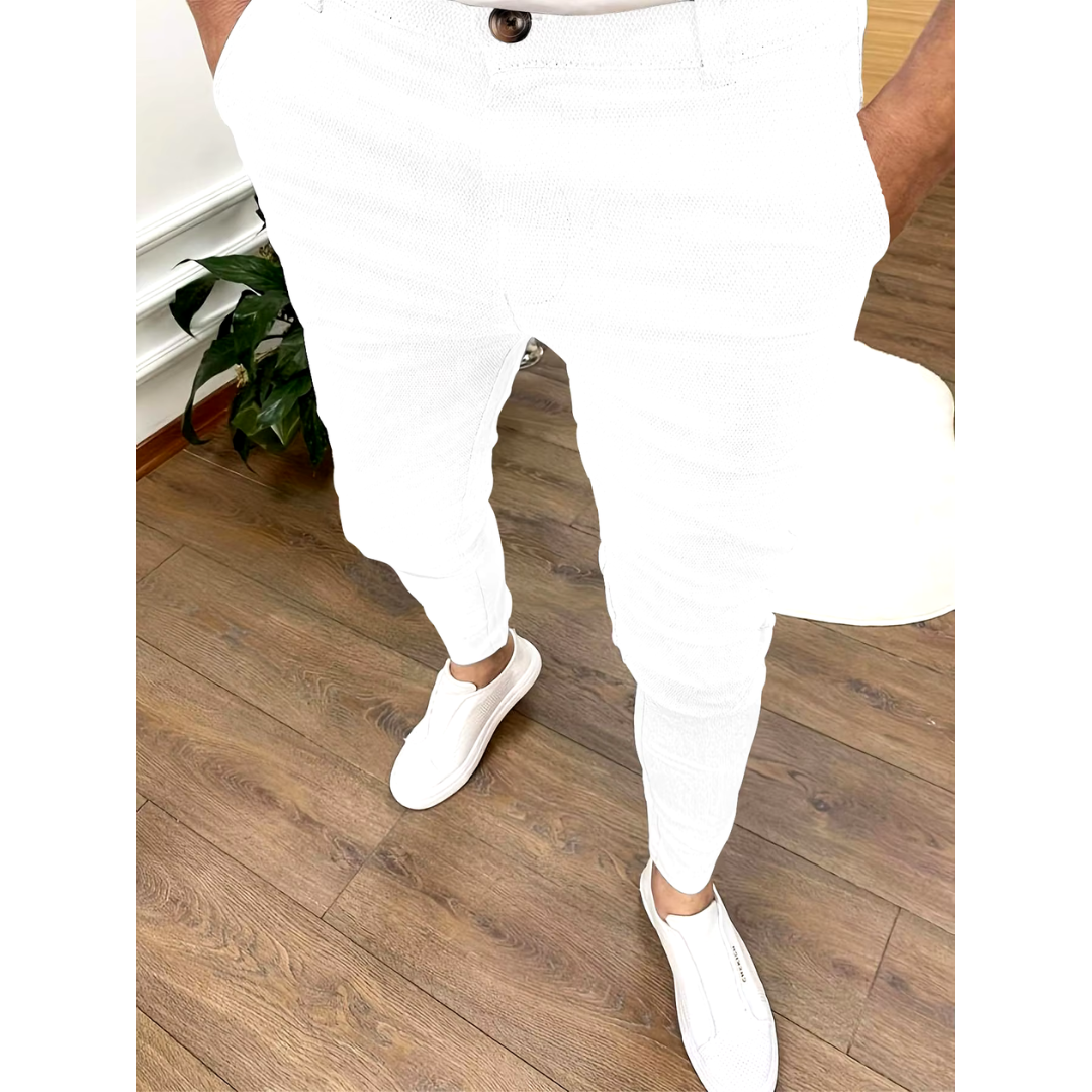 Premium men's comfortable chino trousers, versatile for work, business, and casual events.