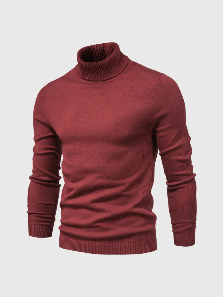 Men's versatile turtleneck sweater for smart casual & formal winter fashion. Washable long sleeve top.