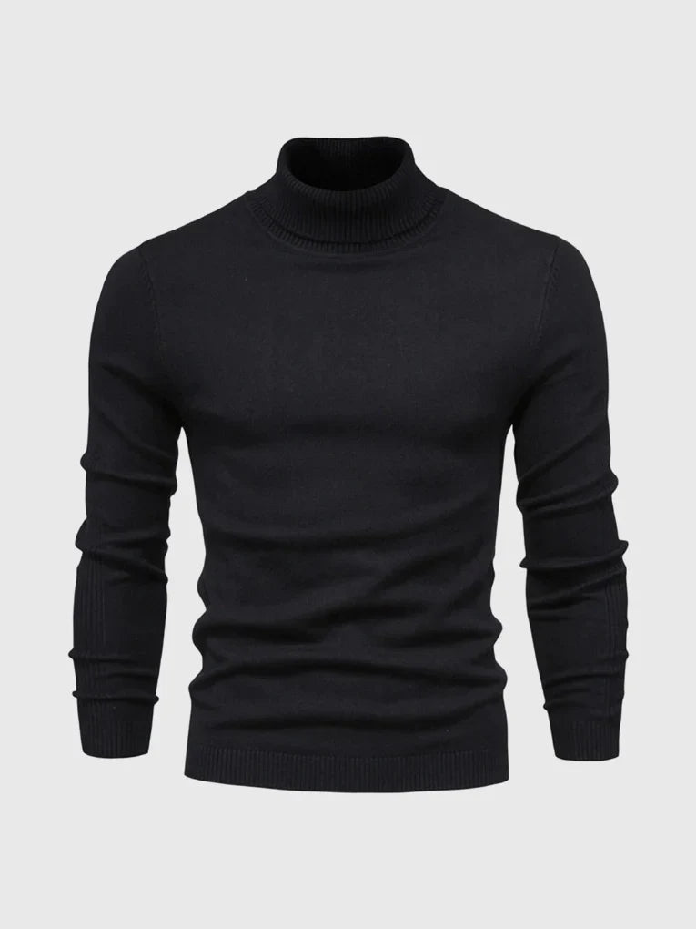 Everyday men's turtleneck sweater. Casual, comfortable, and perfect for layering in colder weather.