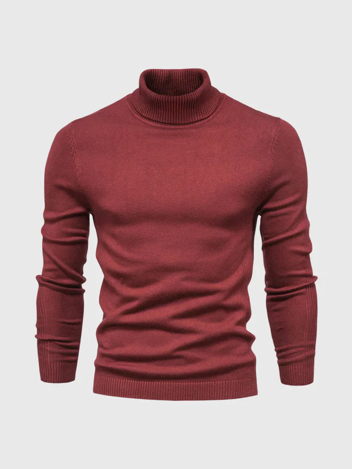 Men's versatile long sleeve turtleneck sweater, a key piece for smart casual winter fashion.