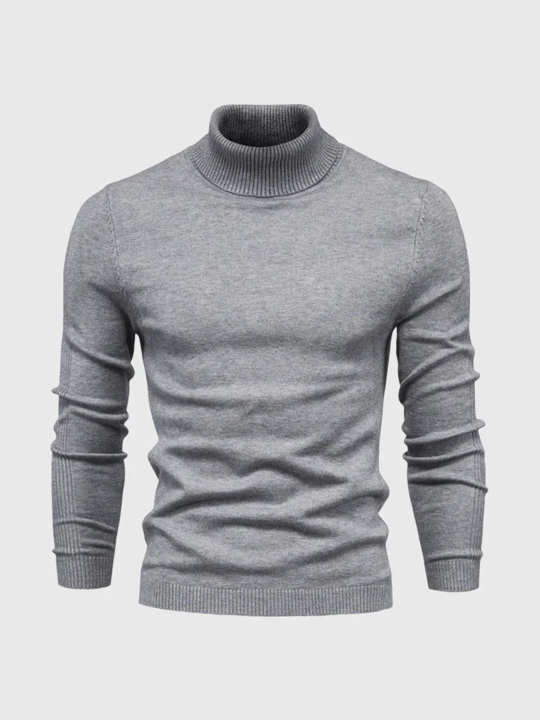Comfortable & washable men's turtleneck sweater. Essential for casual elegance & winter layering.