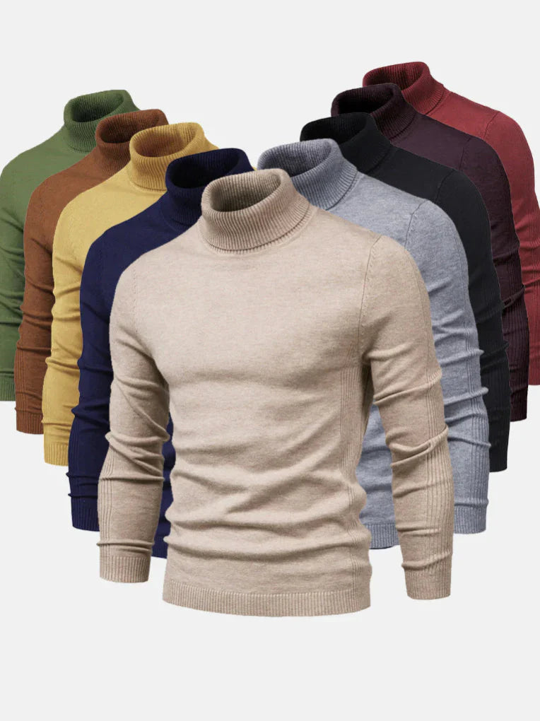 High-quality men's turtleneck sweater. Versatile for casual, formal, or smart casual winter fashion.
