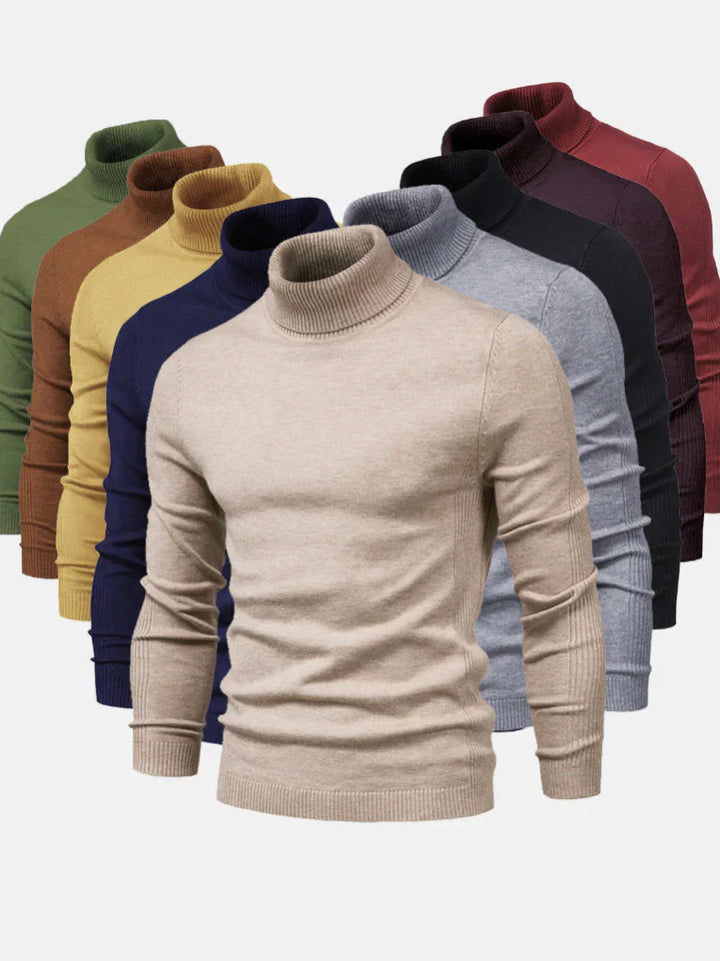 High-quality men's turtleneck sweater. Versatile for casual, formal, or smart casual winter fashion.