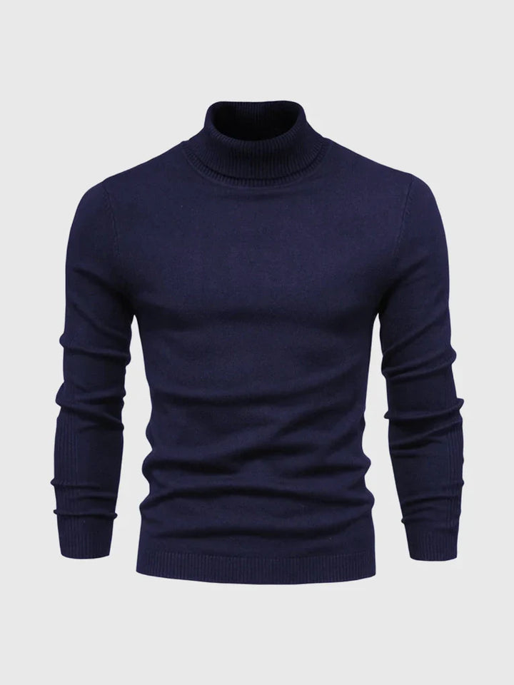 Sophisticated men's turtleneck sweater. Long sleeve, versatile for casual, smart, or formal wear.