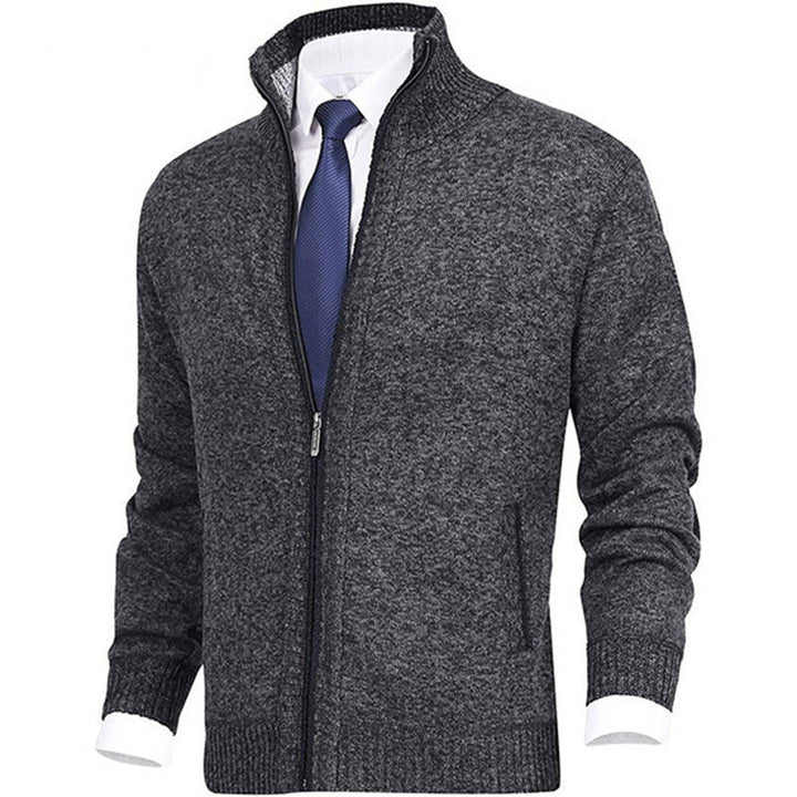 Elevate men's fashion with this versatile zip-up jacket, stand collar, and comfortable design outerwear.
