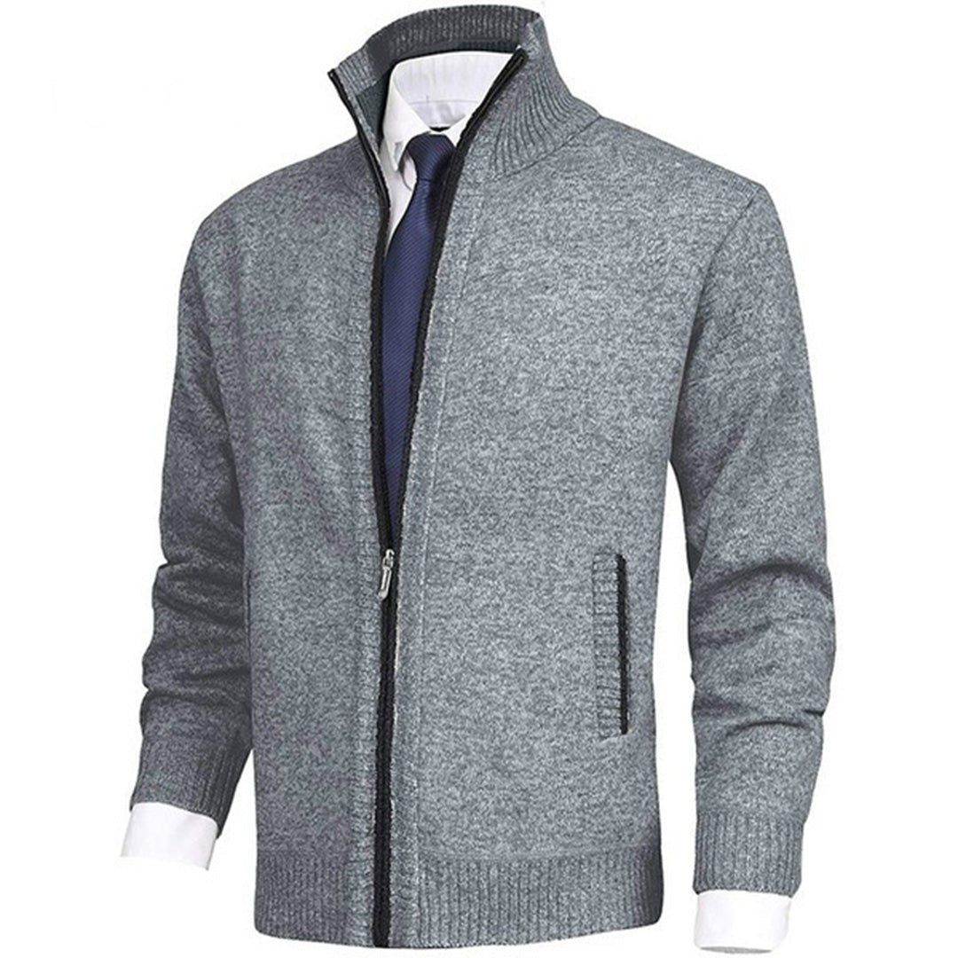 Men's stylish zip-up jacket with a stand collar, great for versatile casual wear and everyday comfort.