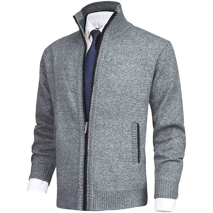 Men's stylish zip-up jacket with a stand collar, great for versatile casual wear and everyday comfort.