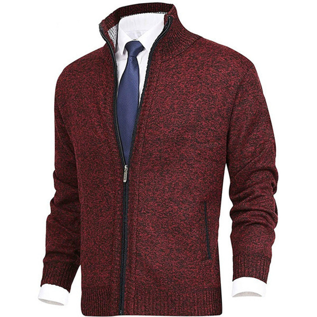 Lightweight & comfortable men's zip-up jacket, featuring a stand collar and ribbed trim outerwear.