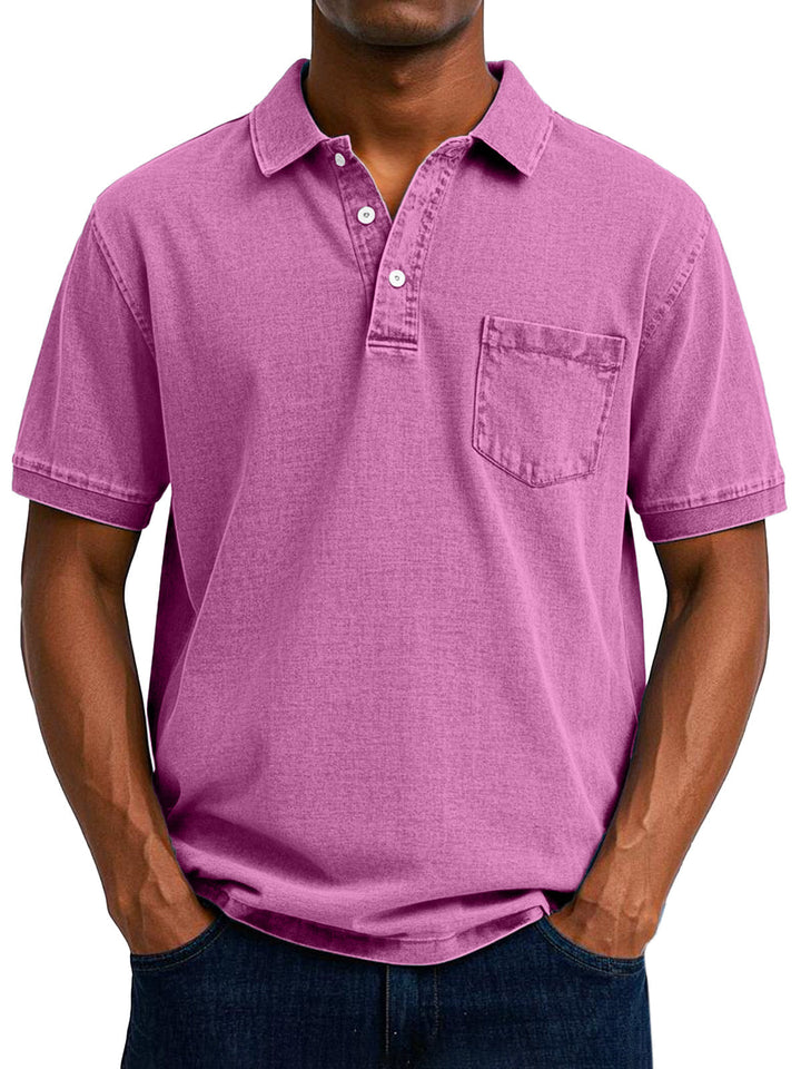 Stylish men's vintage polo shirt, comfort fit, timeless design for a retro look.