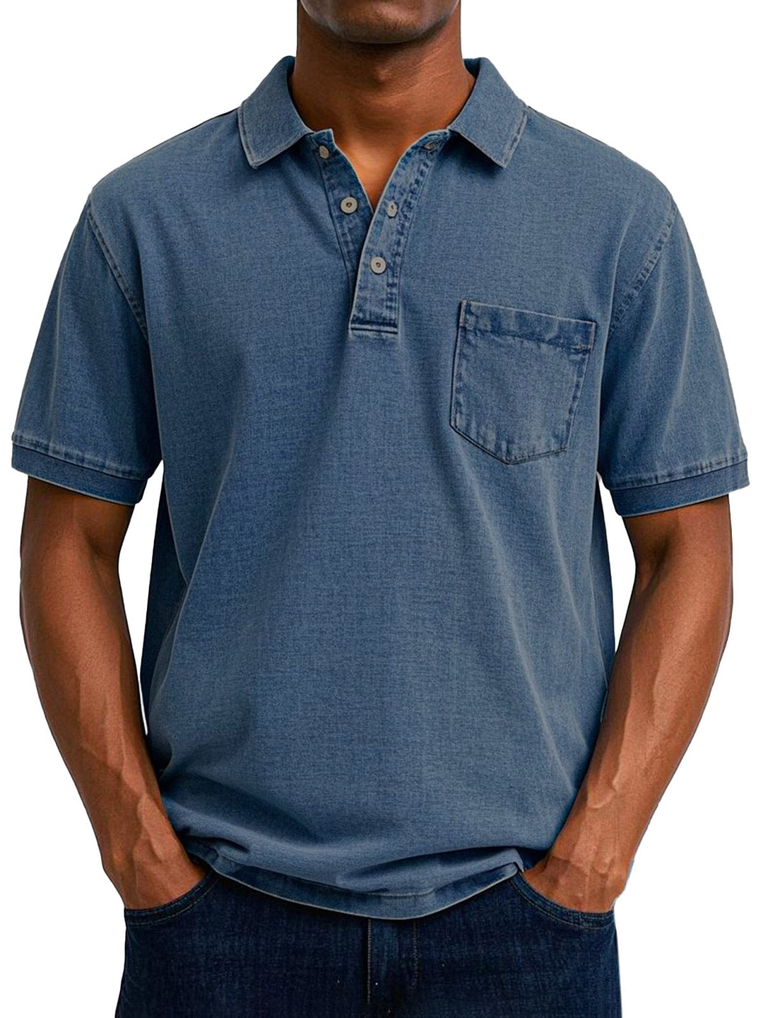 Menswear essential: a comfortable cotton polo shirt for everyday wear.