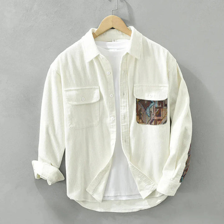 Men's fashion vintage long sleeve shirt. Classic button-down design, timeless appeal. Great for casual & semi-formal.