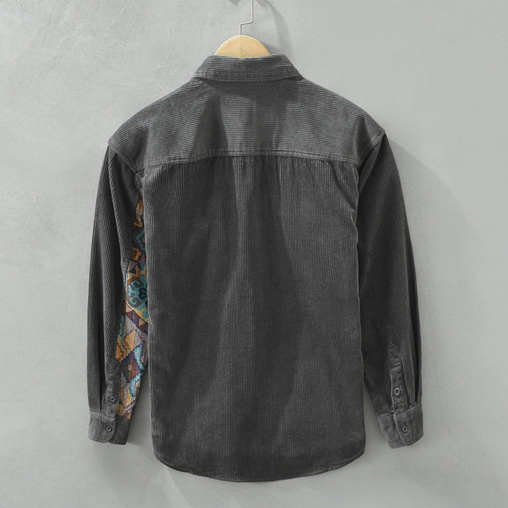 Vintage men's long sleeve shirt. Classic button-down style, perfect for all-season casual and semi-formal outfits.