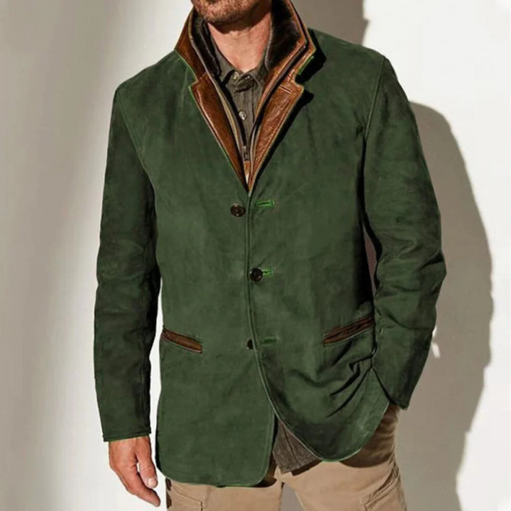 Classic retro style men's jacket, a timeless outerwear piece for fashionable gents.