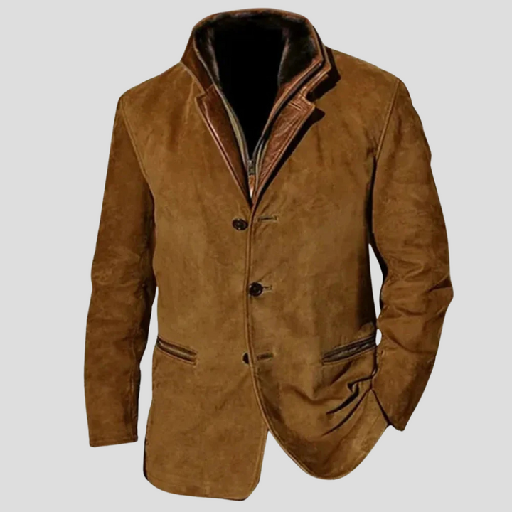Durable men's fashion jacket with a classic vintage design, great for layering.