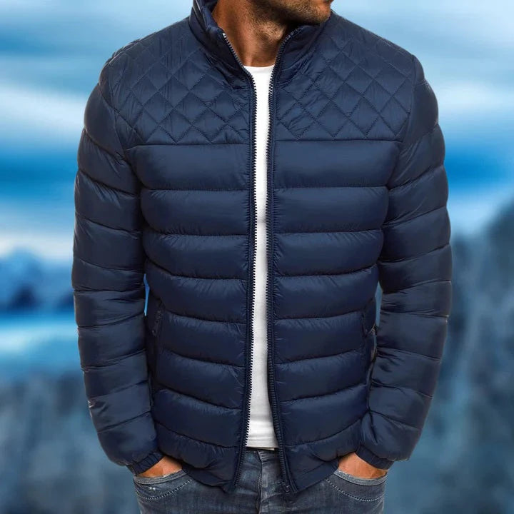 New men's warm winter puffer jacket, excellent windproof outerwear for ultimate cold weather protection.