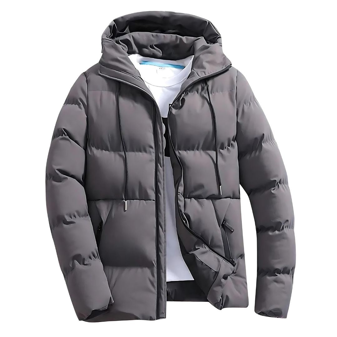 Men's insulated winter coat, ideal for outdoor activities & urban wear. Ultimate cold weather protection.