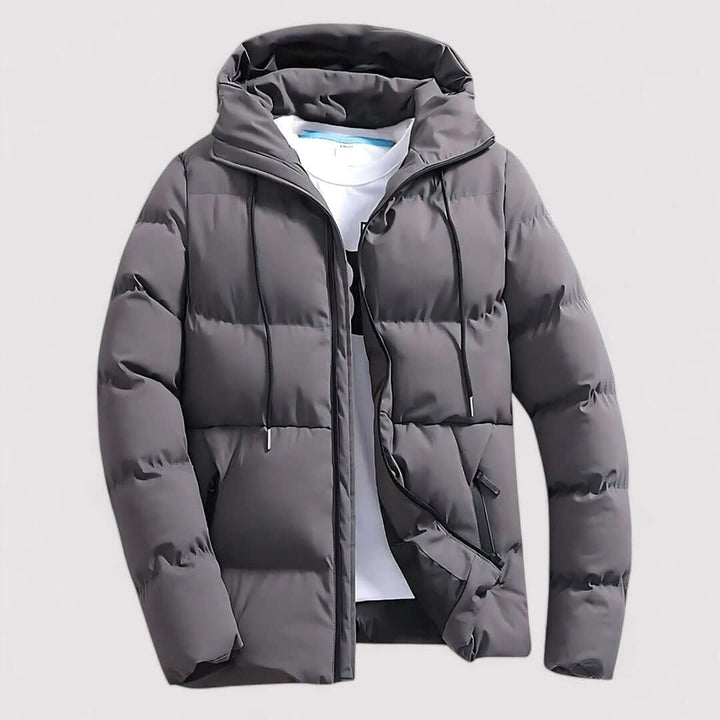 Men's heavy-duty winter parka jacket, designed for ultimate warmth and comfort in extreme cold.
