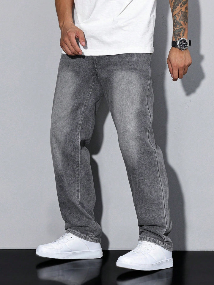 Versatile men's casual pants with a relaxed straight leg fit.