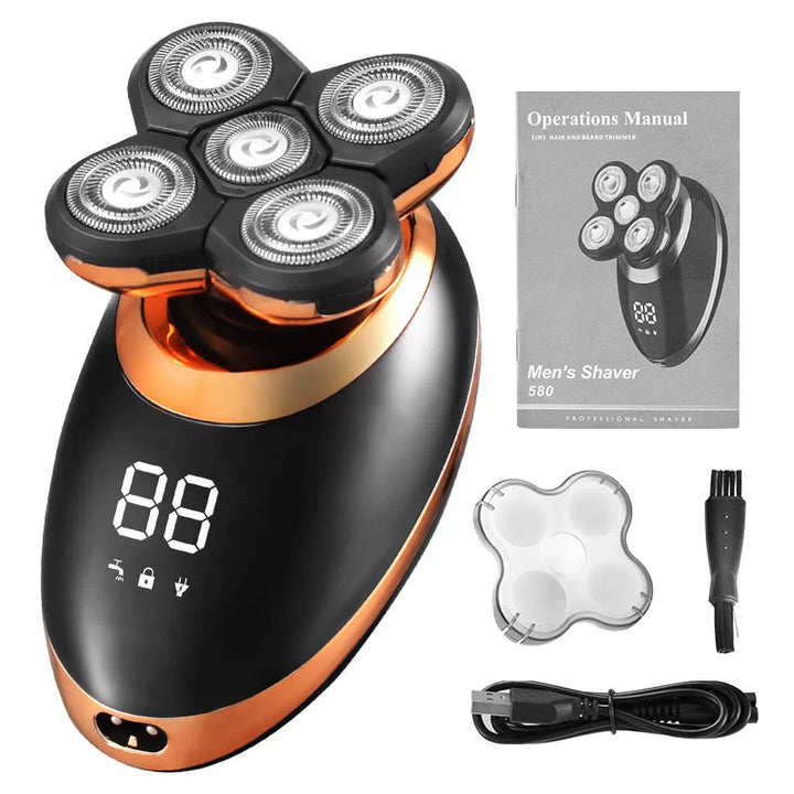 Waterproof body groomer for men. Cordless electric shaver for full body hair trimming and personal care.