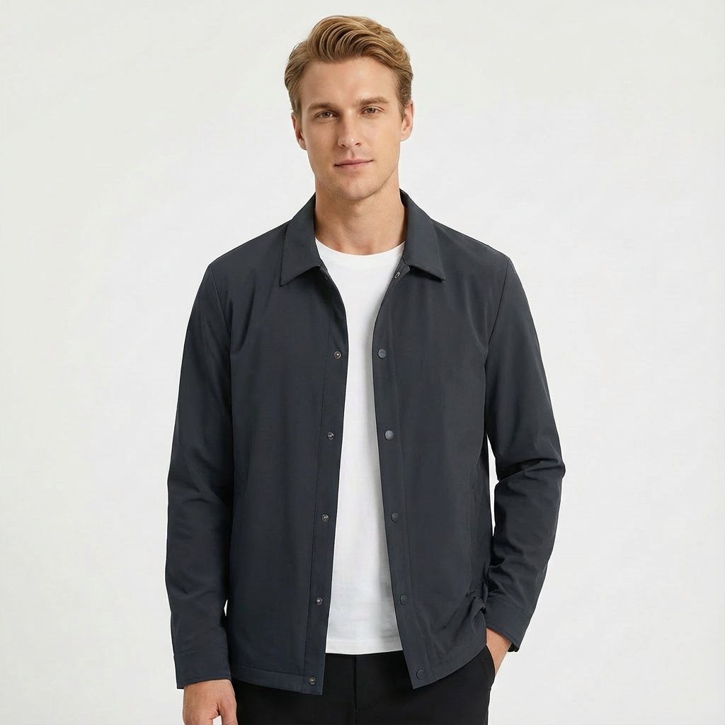 Men's waterproof Harrington jacket, ideal for spring commuting and casual wear.