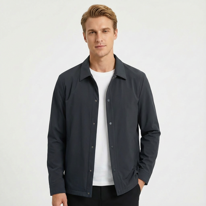 Men's waterproof Harrington jacket, ideal for spring commuting and casual wear.