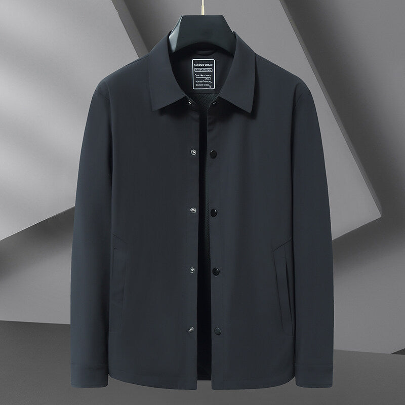 Lightweight men's spring jacket, a stylish waterproof Harrington outerwear option.