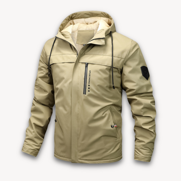 Men's fashion waterproof hooded jacket, designed for comfort and all-weather protection.