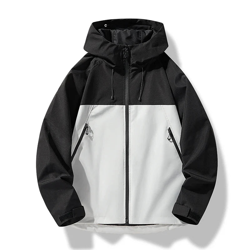 Durable men's casual jacket, waterproof and breathable for all-weather wear
