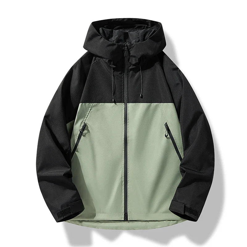 Stylish men's hooded shell jacket, perfect for hiking and outdoor adventures