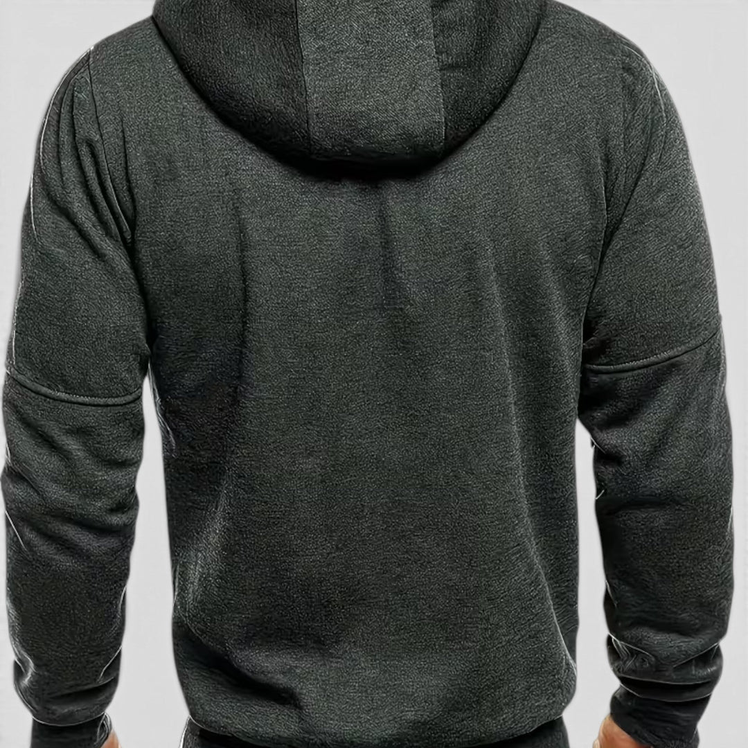 Versatile men's waterproof jacket. Loose-fit zip-up hoodie, great for casual outdoor adventures.