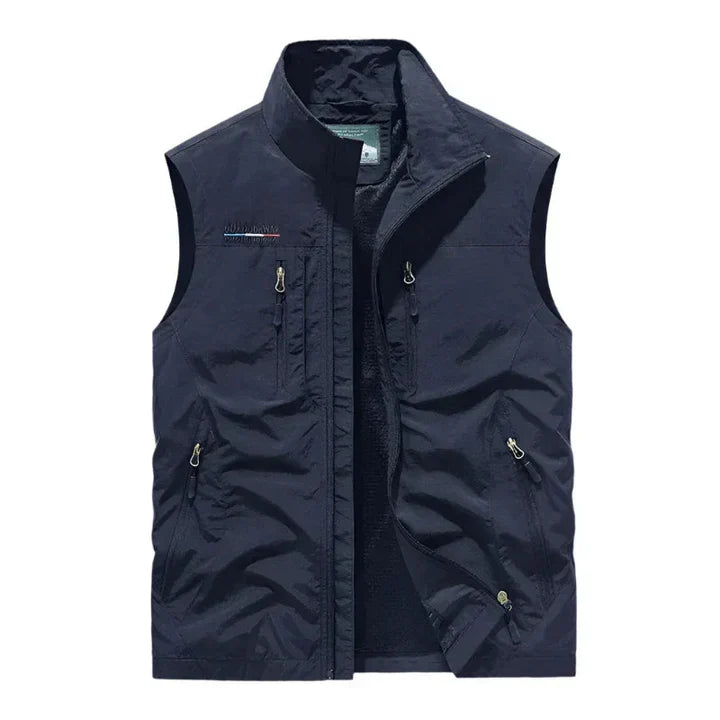 Lightweight men's waterproof vest, a comfortable and warm bodywarmer for multi-season layering.