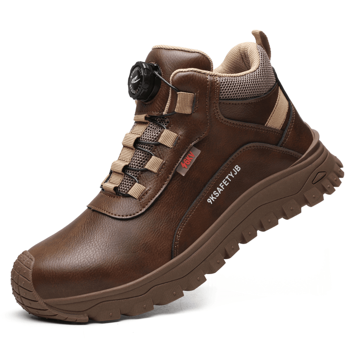 Men's waterproof non-slip work shoes, designed for safety, comfort & durability.