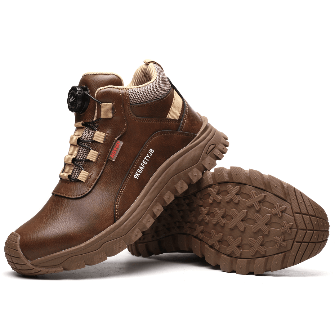 High-quality men's work shoes, waterproof & non-slip, designed for long-lasting durability & comfort.