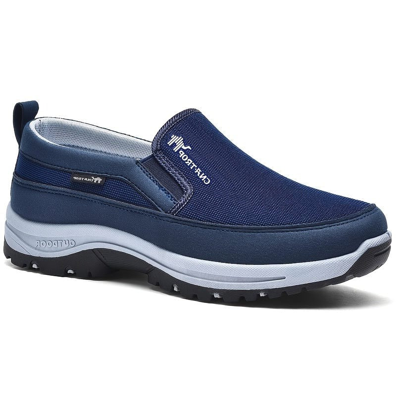 Practical men's easy-wear slip-on shoes, waterproof with orthopedic support & comfort.