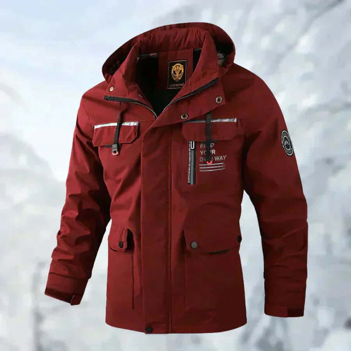 Versatile men's waterproof puffer jacket. Ideal winter coat for warmth, durability, & style.
