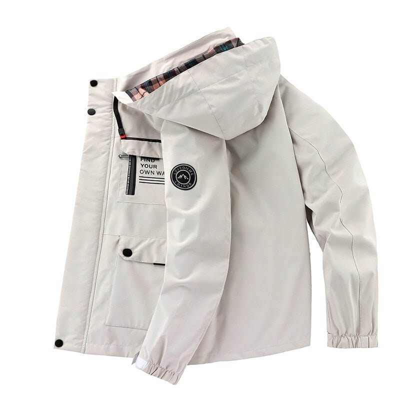 Stylish men's winter puffer jacket. Waterproof, warm, and casual for cold weather fashion.