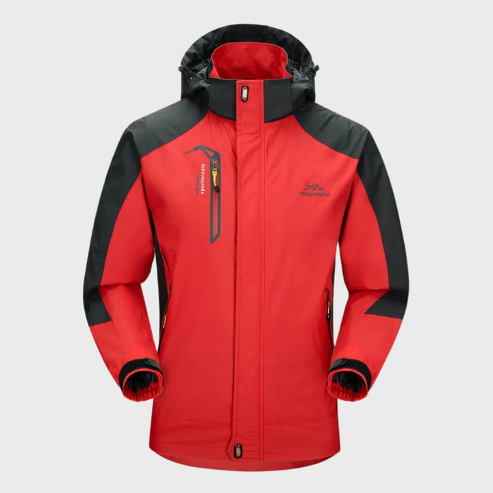 Men's outerwear waterproof jacket, windproof design for ultimate comfort & protection.