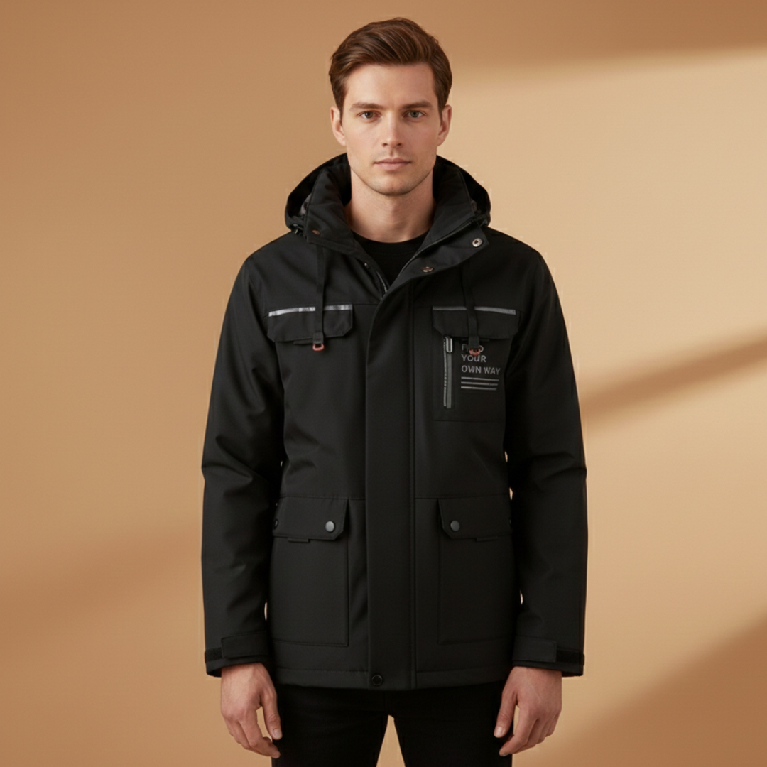 Stylish men's outdoor jacket, perfect activewear for hiking, travel, and daily use.