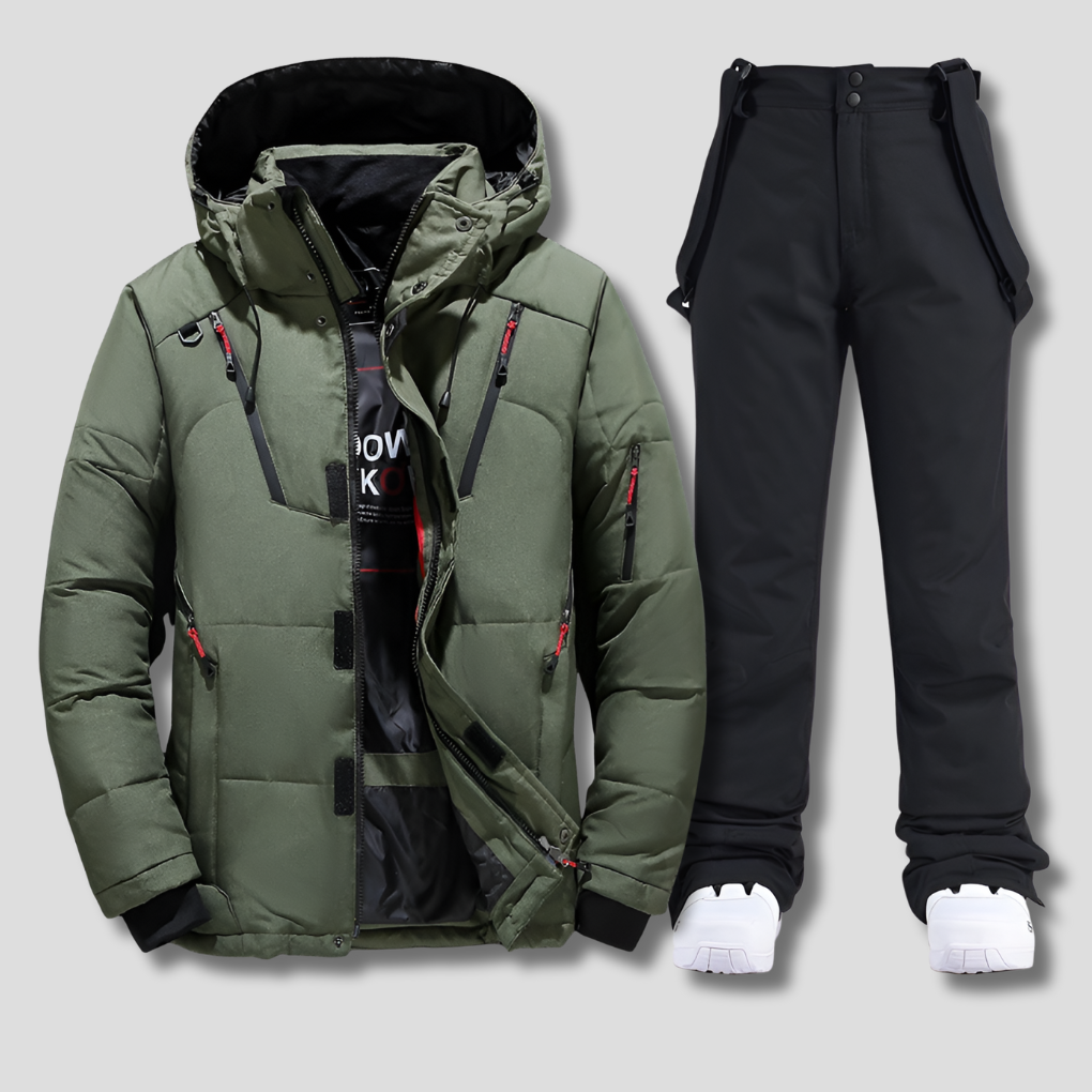 Durable mens ski wear, perfect for skiing and snowboarding adventures.