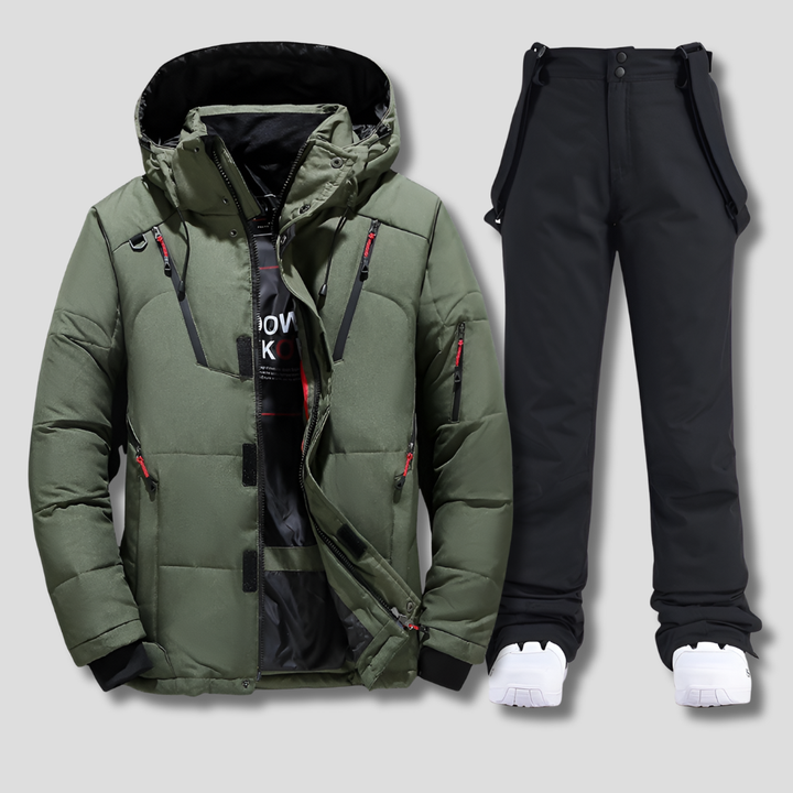 Durable mens ski wear, perfect for skiing and snowboarding adventures.