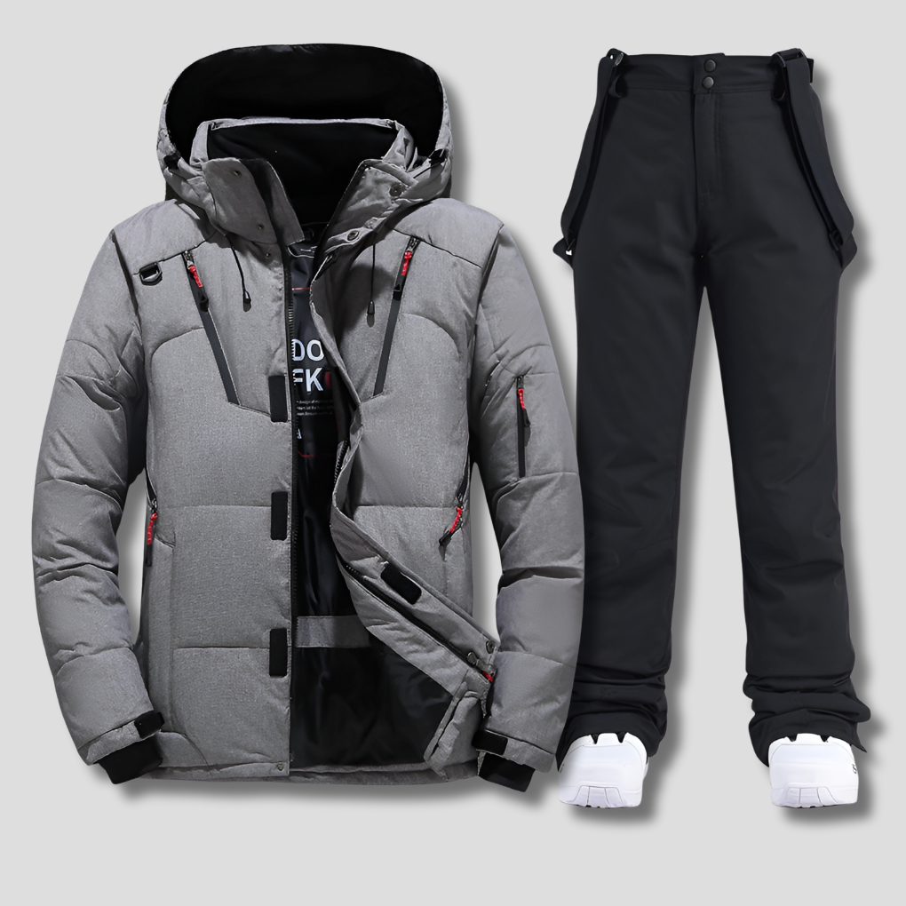 Stay dry and warm in this all-in-one snow gear for outdoor apparel.