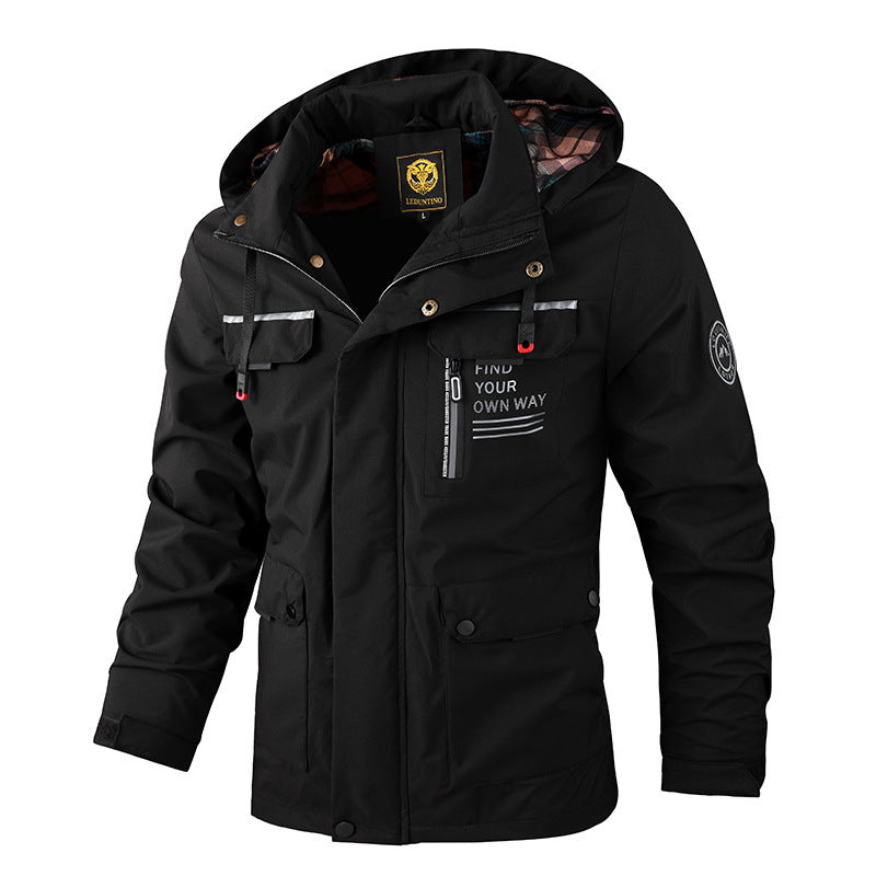 Premium men's all-season outerwear, windproof & waterproof for ultimate comfort.