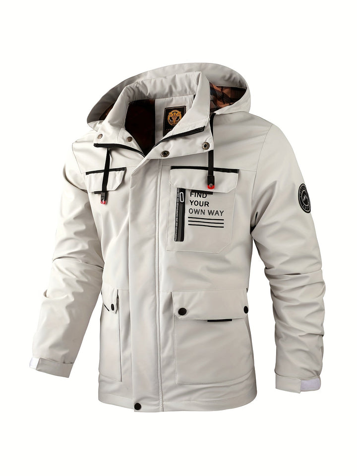 Versatile men's outdoor jacket, durable and weatherproof, great for daily wear & sports.